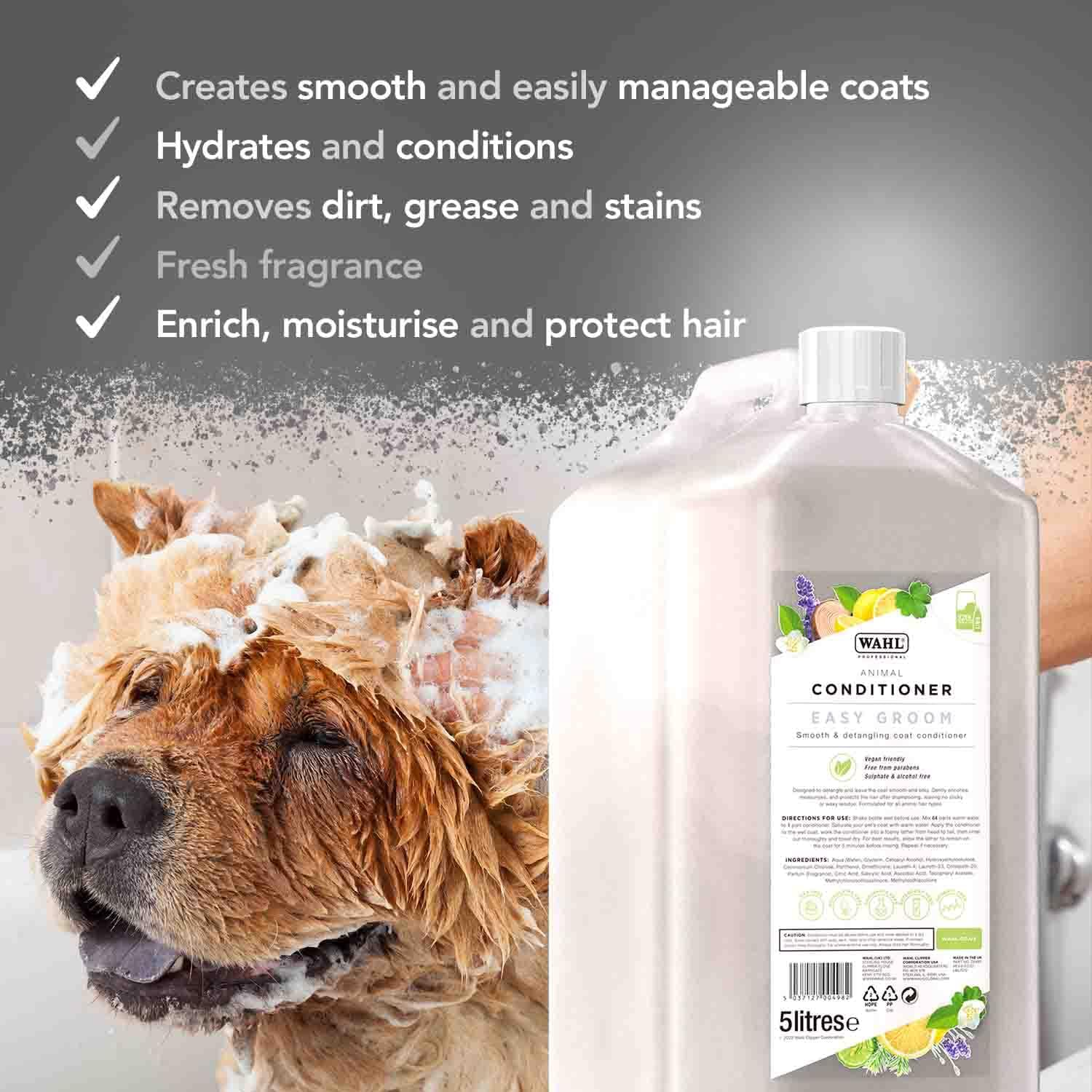 Wahl Dog Shampoo Easy Groom Showman Conditioner for Pets 5 Litre Concentrate/75 Litre Diluted image number 2