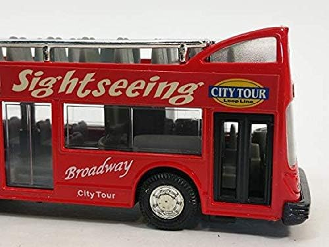 Kins-Mart New York City NYC Double Decker Sightseeing Broadway City Tour 6 Inch Diecast Tour Bus image number 5