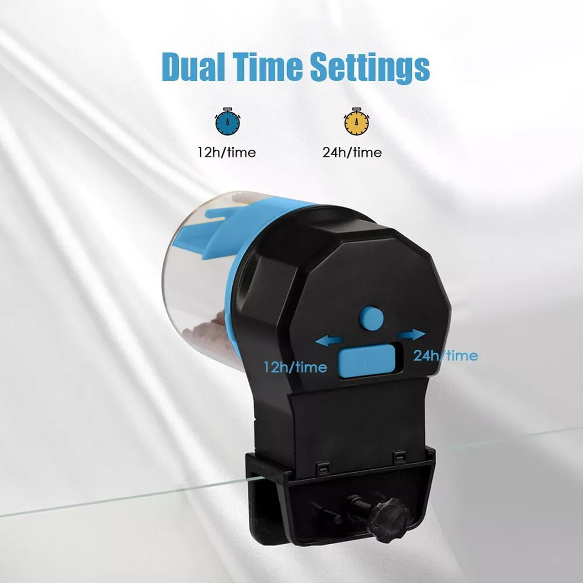 AIMALL Intelligent Aquarium Fish Feeder &ndash; Automatic Timing Food Dispenser with Large Capacity, Adjustable for 12/24 Hour Feeding Cycles, Ideal for Fish Tank Management image number 3