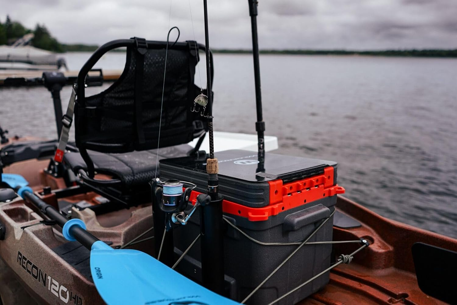 Wilderness Systems 8070065 Kayak Krate with 4 Rod Holders, Grey image number 2