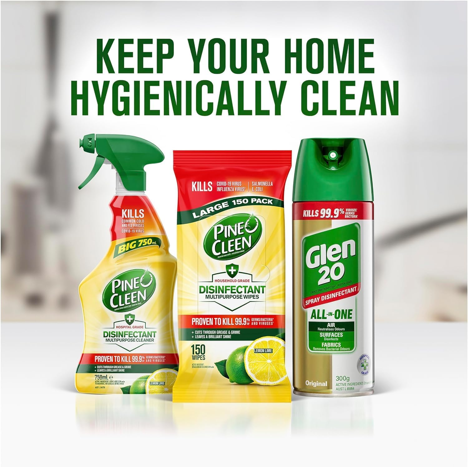 Pine O Cleen Disinfectant Biodegradable Multipurpose Wipes, Lemon Lime, 504 Wipes image number 3