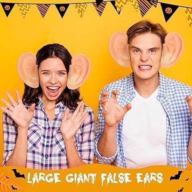 1PCS Oversized Big Fake Ear for Women Men Jumbo Ear Adult Giant Pig Funny Headwear for Cosplay Costume Holiday Party Outfit Accessories image number 3