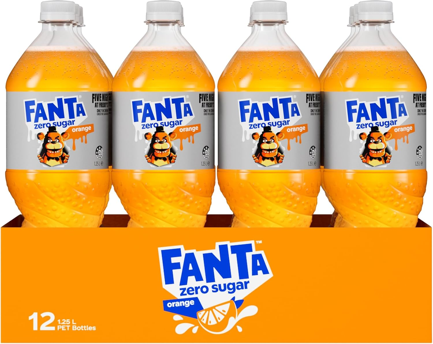 Fanta Orange Zero Sugar Soft Drink Multipack Bottles 12 X 1.25L image number 6