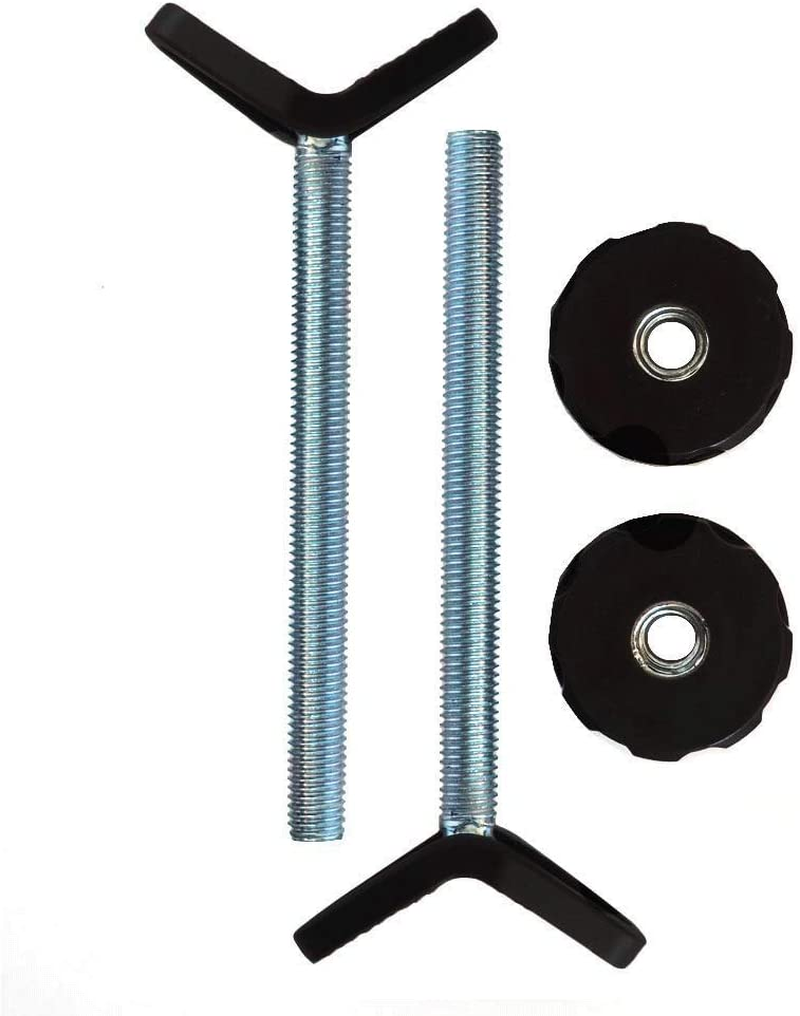 Extra Long Stair Banister Adapter Y-Spindle Rods 2 Pack for Pressure Mounted Baby and Pet Safety Gates (8Mm, Black)