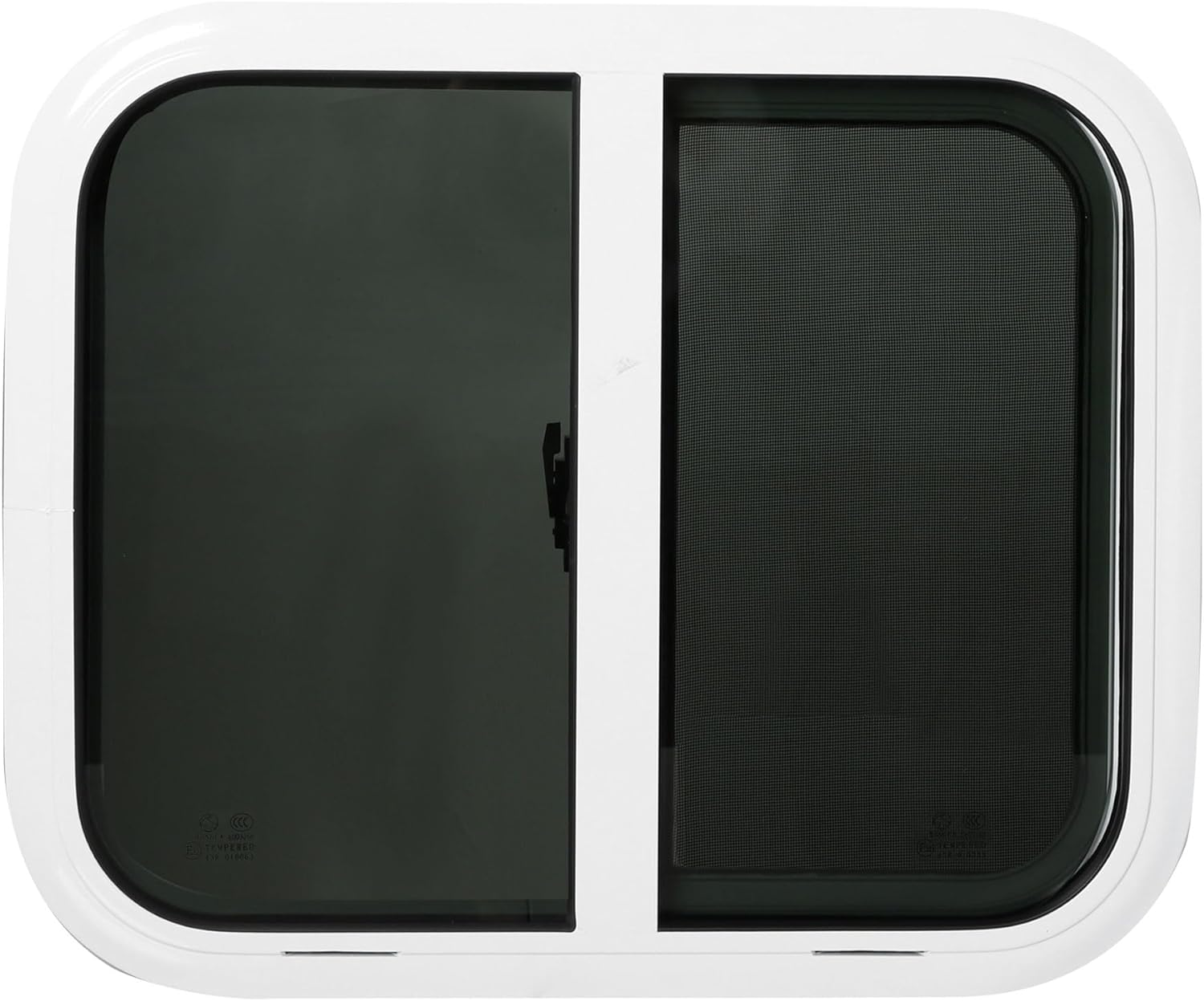 Manan Sliding Windows Caravan Motorhome Float Horse RV UTE Camper Yacht Safe Lock Waterproof, Thermalproof, Scratchproof, Soundproof, Protection Uvproof, 60Cmx50Cm(Black)
