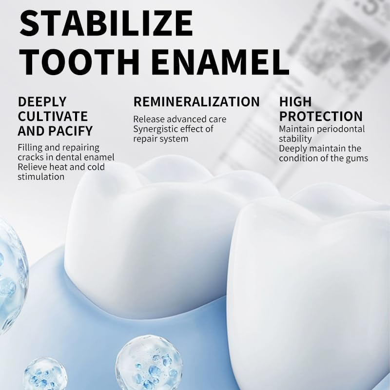 2Pcs Hydroxyapatite Toothpaste, 7.5% Nano Hydroxyapatite Toothpastes, Fluoride Free, Tooth Strengthening, Enamel Protection, Mild and Refreshing, Suitable for Sensitive Teeth, 4.23Oz, Gray