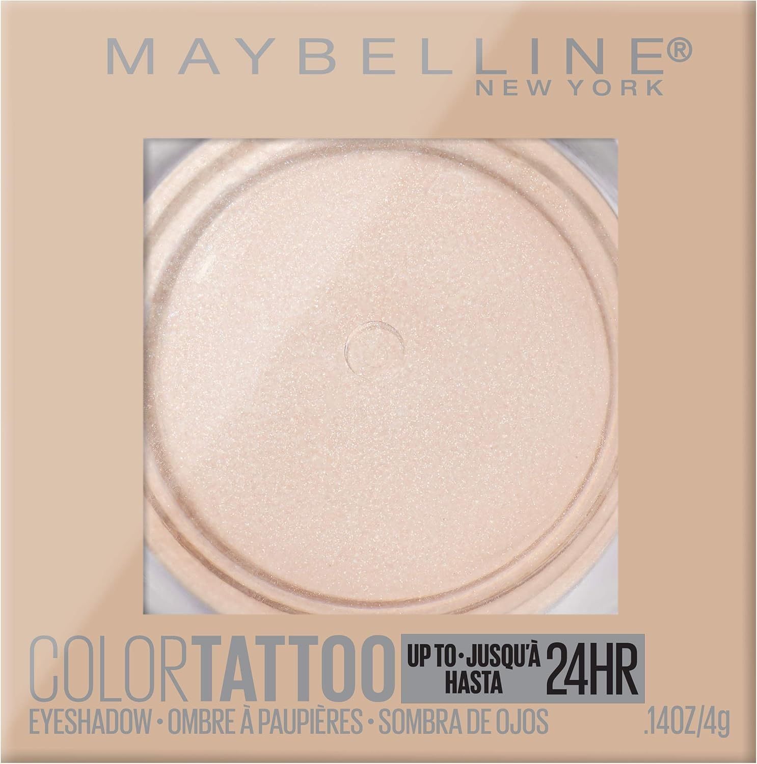 Maybelline New York Color Tattooup to 24HR Longwear Waterproof Fade Resistant Crease Resistant Blendable Cream Eyeshadow Pots Makeup, High Roller, 0.14 Oz.