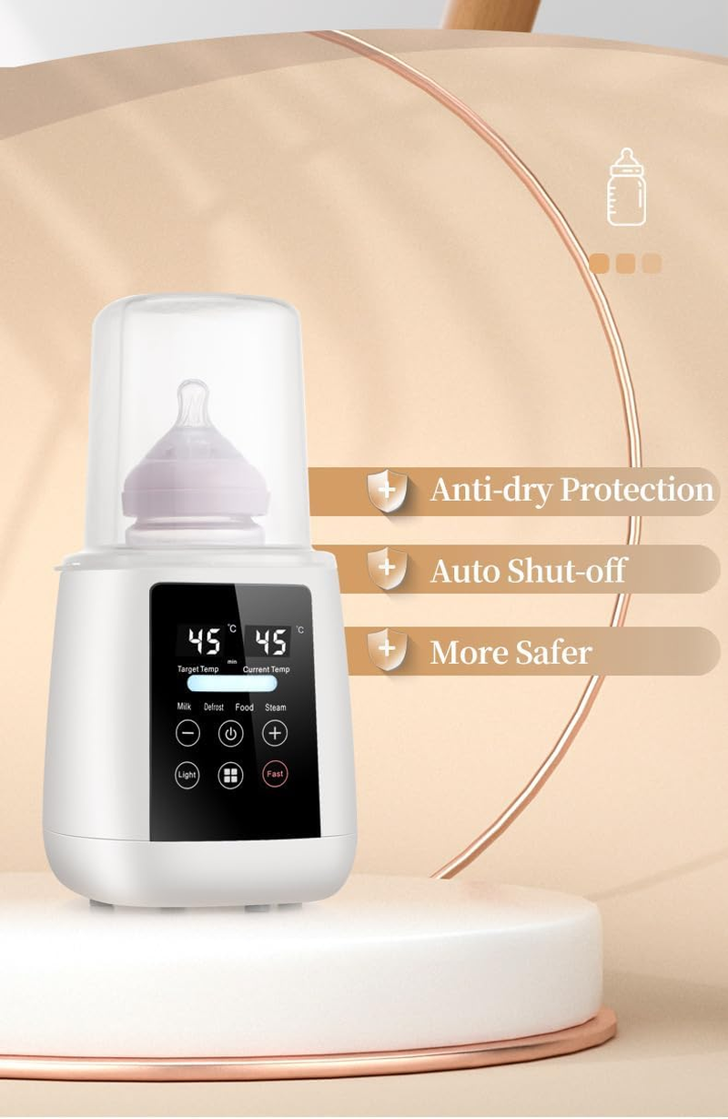 6-In-1 Multifunctional Bottle Warmer Milk Warmer, Baby Bottle Warmer Fast 48H Thermostat for Breastmilk, Formula with Accurate Temp Control, Baby Milk Warmer Food Heater with Thaw, with Night Light image number 3