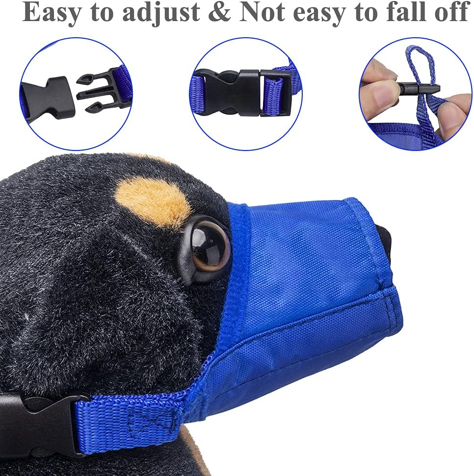 Coppthinktu Dog Muzzle Suit, 7PC for Biting Barking Chewing, Adjustable Mouth Cover for Small Medium Large Dogs, Soft Comfortable for Long Snout image number 5