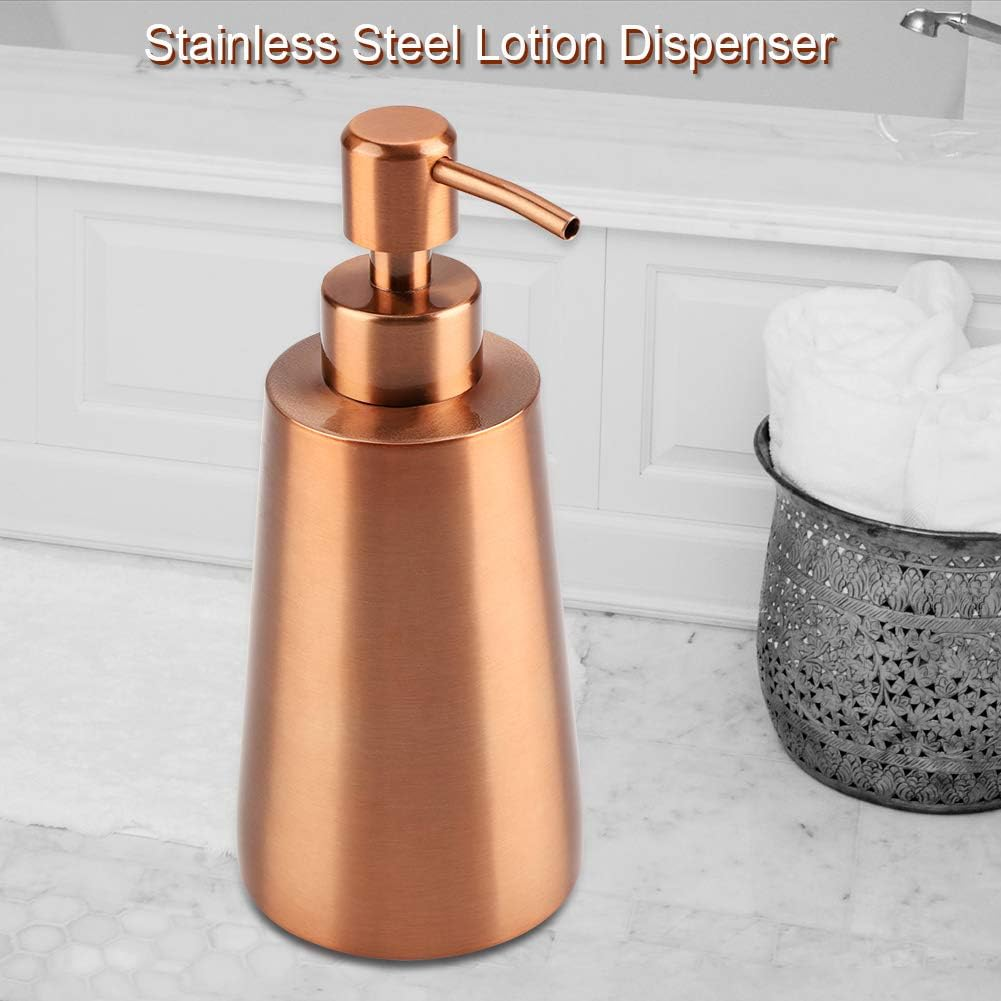 Premium 304 Stainless Steel Pump Dispenser, Modern, Stylish Sink Liquid Lotion Storage Holder Bottle with Sanding Surface, for Kitchen Bathroom, Ideal for Home Hotel Restaurant image number 2