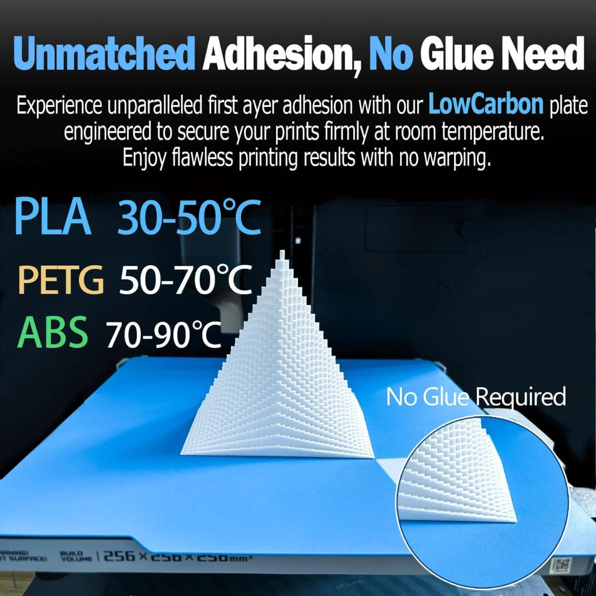 For Bambu A1 Build Plate for Bambu Lab A1 Build Plate, Build Plate for Bambu Lab 257X257, Spring Steel Cold Plate for Bambu Lab P1P, A1, X1, X1C, P1S, Low Temperature Plate, Double-Sided PEI image number 4