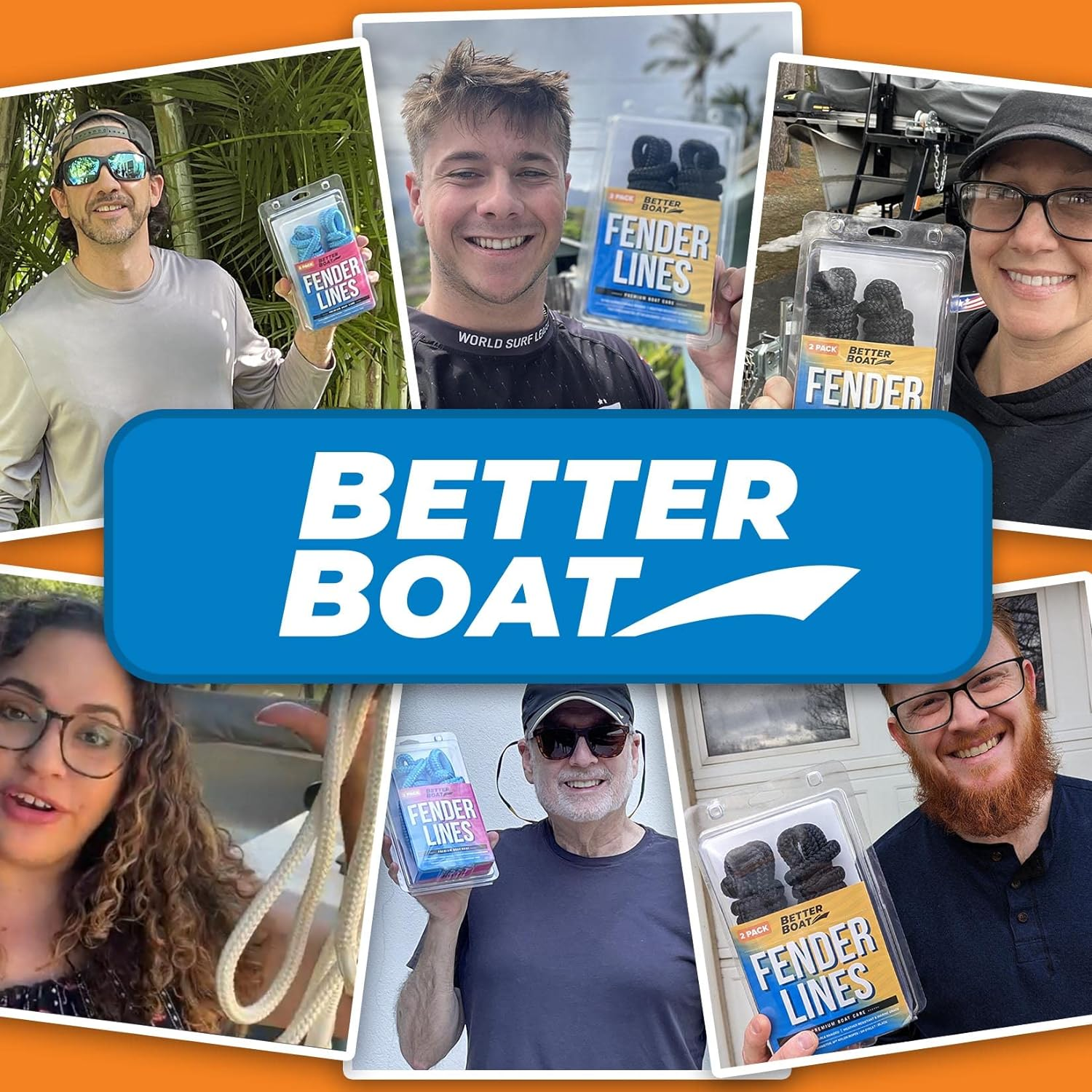 Better Boat 2 Pack Black Marine Grade Double Braided Nylon Dock Line with Loop, 6 Feet X 3/8 Inch, Compatible with Boat Bumpers Fenders image number 2