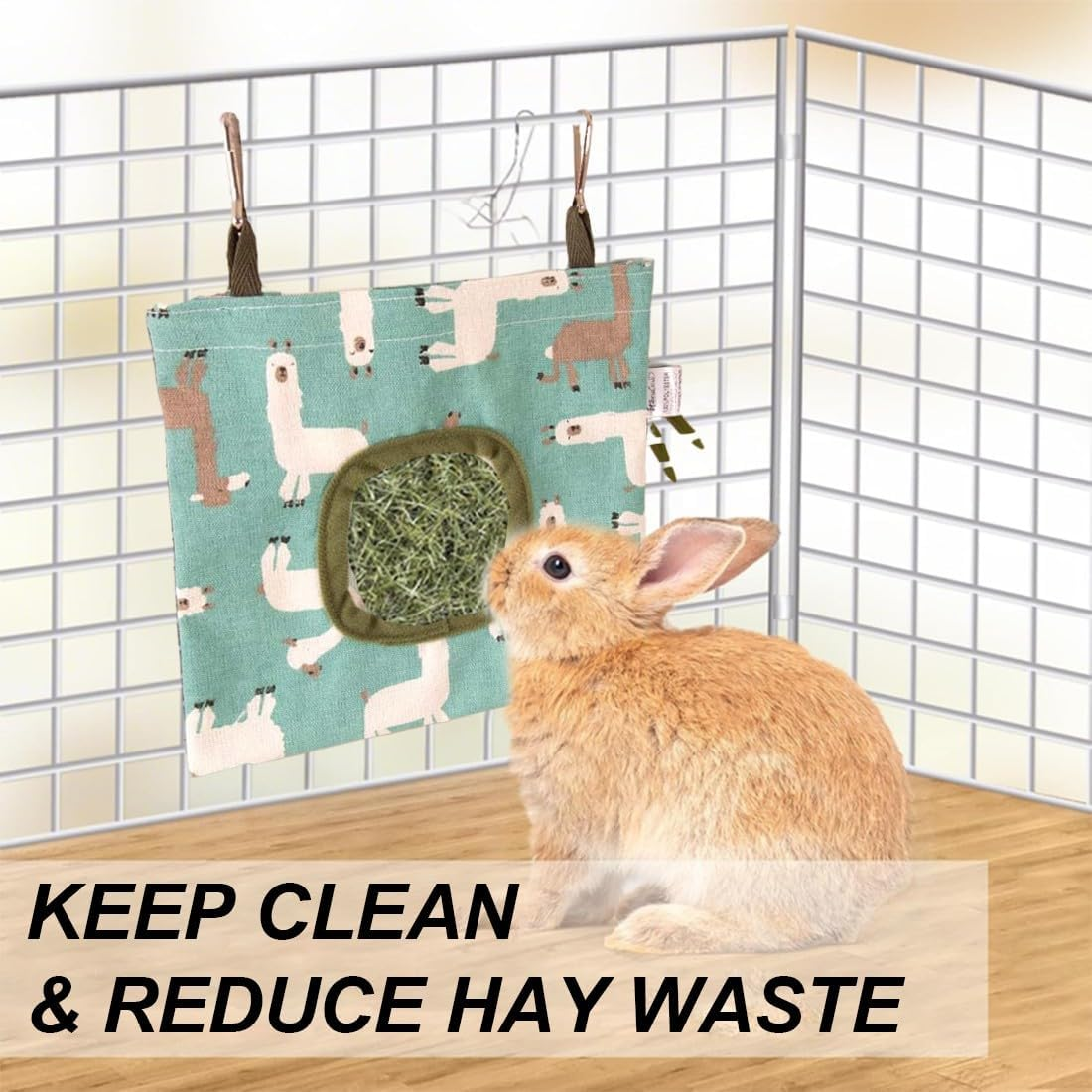 2 Pcs Hay Bags for Rabbits Rabbit Hay Carrier Rabbit Hay Bag Hay Feeder Bag Hanging Hay Bag Small Animals Hay Carrier for Rabbits Feeder Guinea Pig