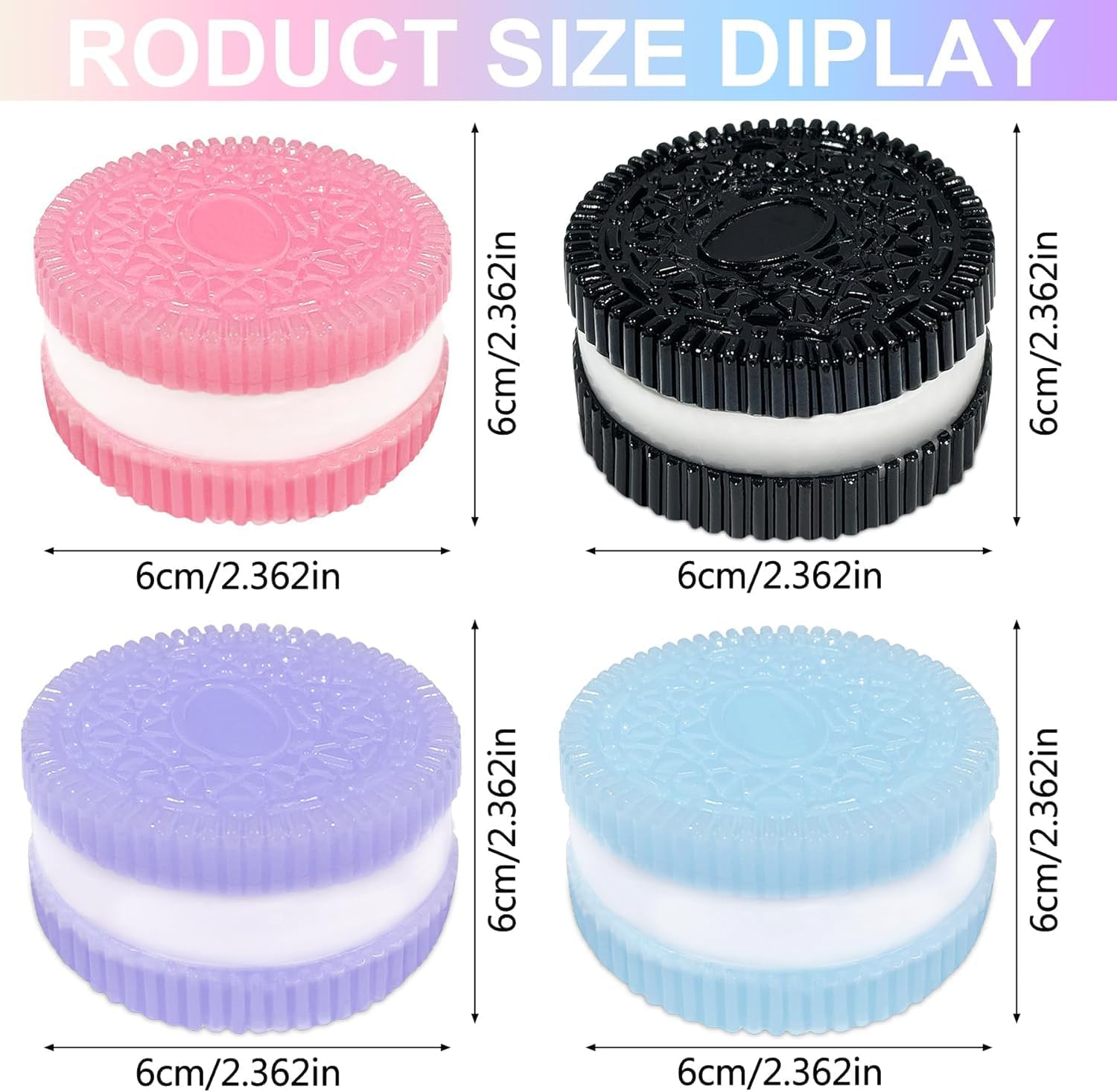 4 Pcs Biscuit Stress Relief Toy, Super Soft Memory Recovery Reusable Taba Squishy Toy , Fufu Squishy Toy for High Stress People (4Pcs-Cookie)