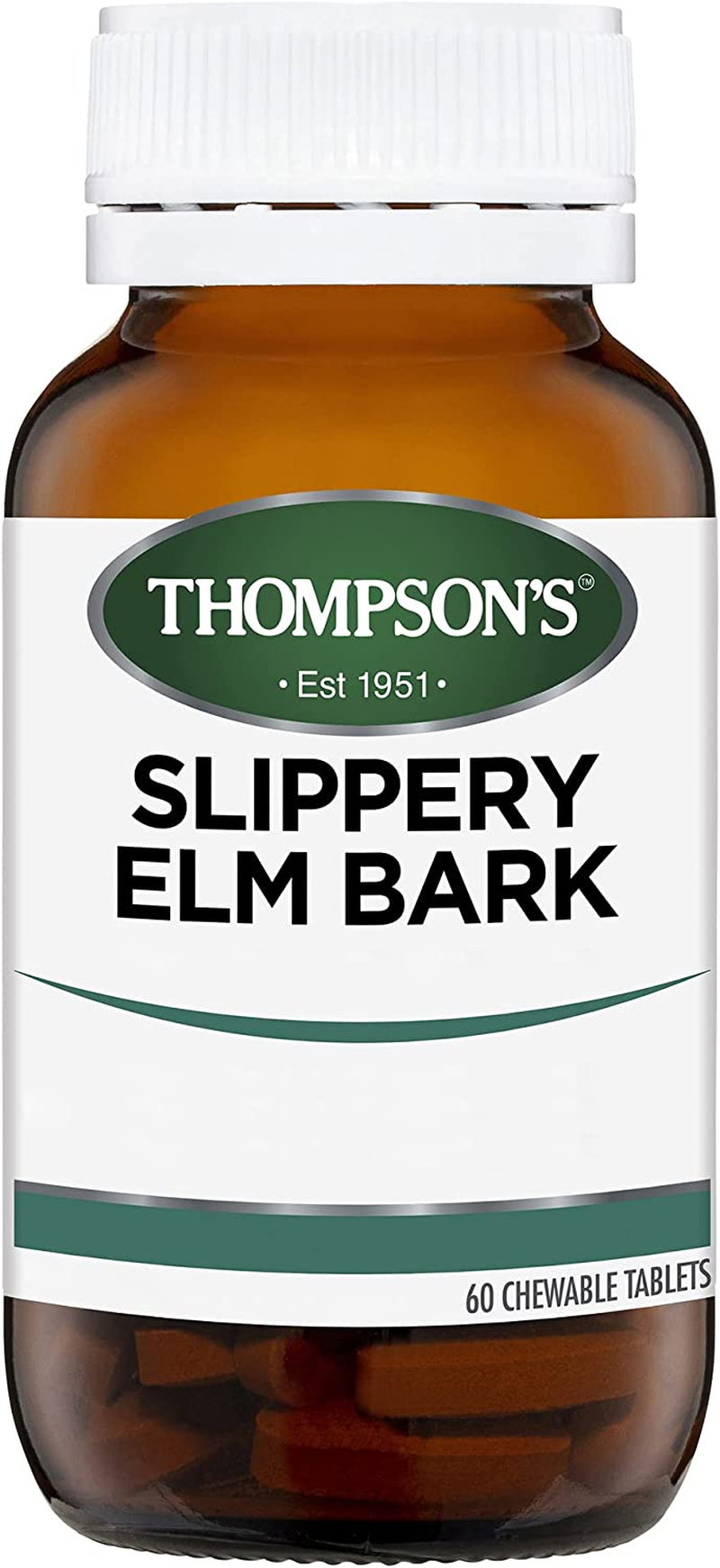 THOMPSONS Slippery Elm Bark 60 Chewable Tablets image number 3