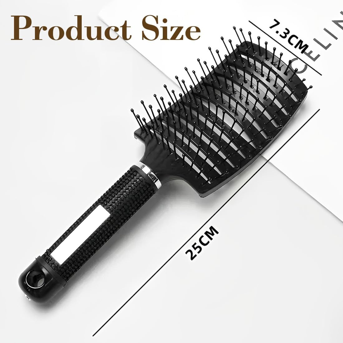 1 Piece Hair Brush without Pulling for Men and Women, Detangling Brush Also for Curls and Long Hair, Unique Professional Detangler Brush, Hair Brush, Professional Detangling Brush with Handle, Hair