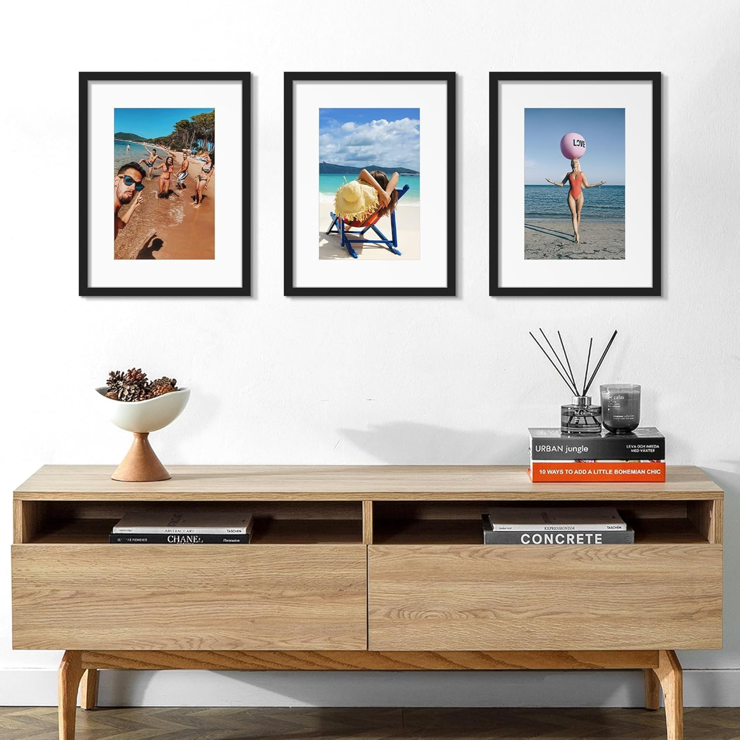 Upsimples Pack of 3 Black Photo Frames 30 X 40 Cm image number 4