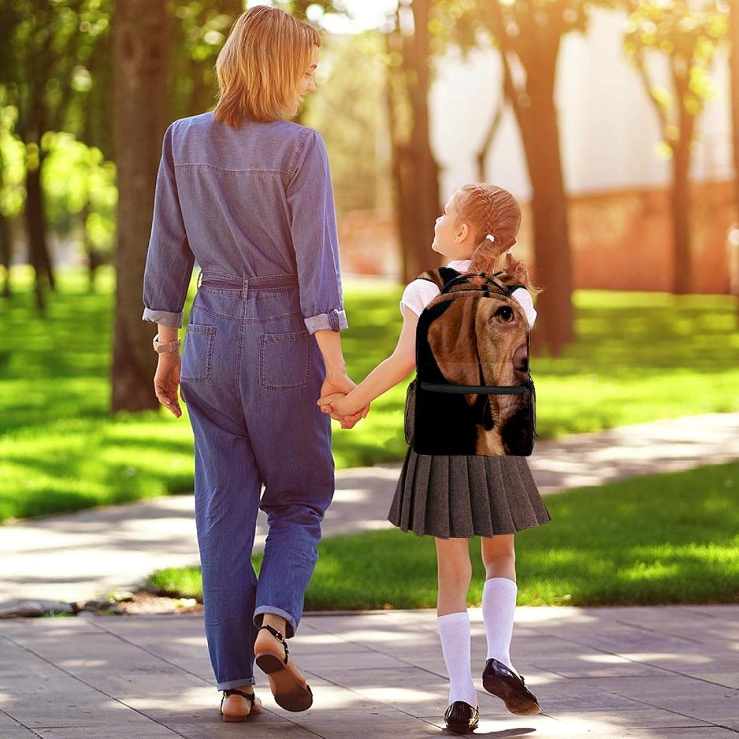 Labrador Dog Head Backpack Students Shoulder Bags Travel Bag College School Tote Backpacks image number 1