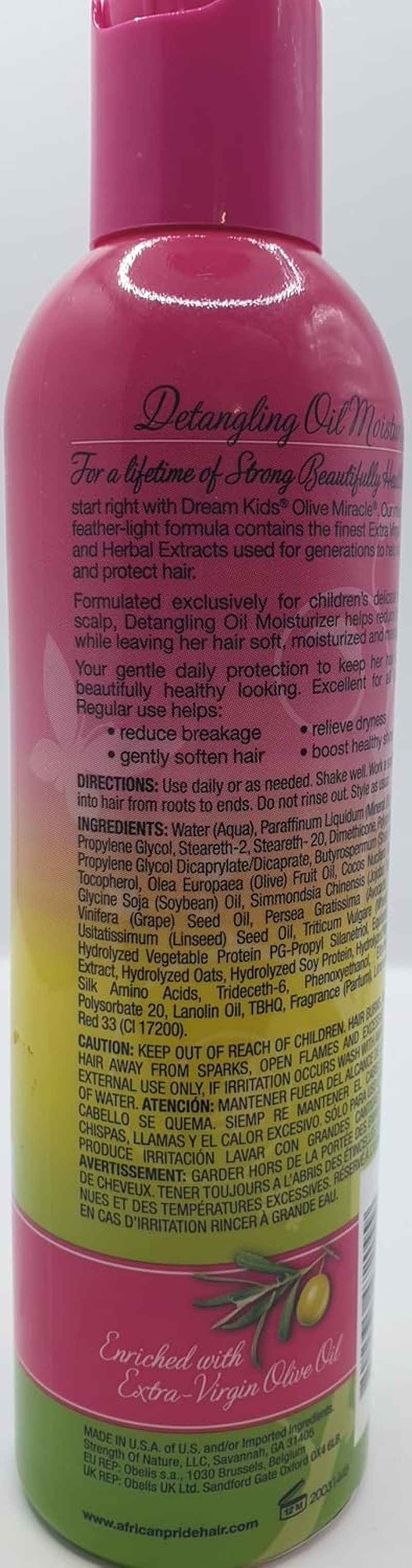 African Pride Dream Kids Olive Miracle | Set of 4 | Detangling Shampoo | 12 Oz | Detangling Conditioner | 12 Oz | Moisturising Oil | 8 Oz | Leave-In Conditioner | 425 G | image number 1