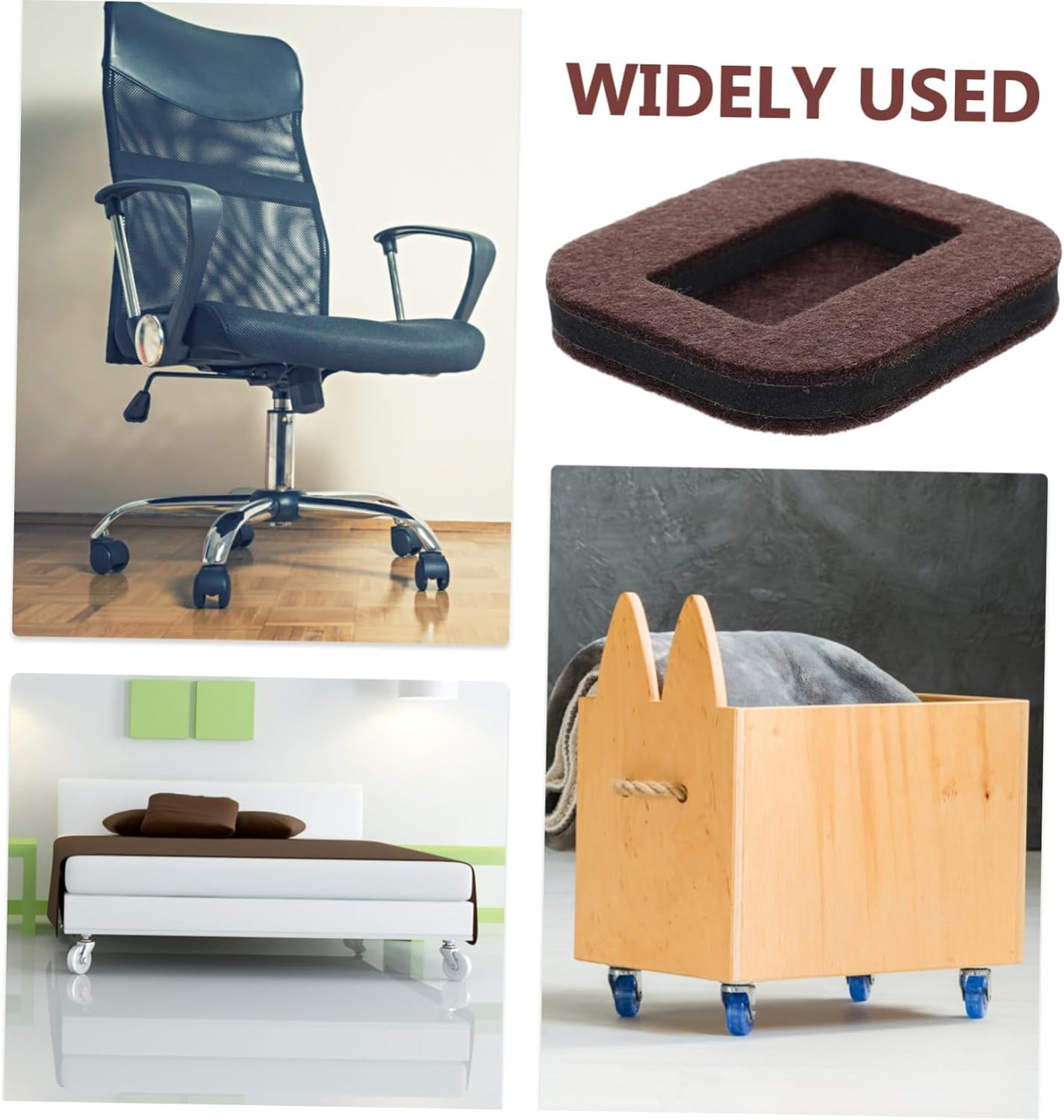 5Pcs Felt Furniture Pads for Chair Wheels Slip Caster Cups for Wood Tile Carpet Noise Scratch Prevention Easy Installation Multi Surface Protection image number 5