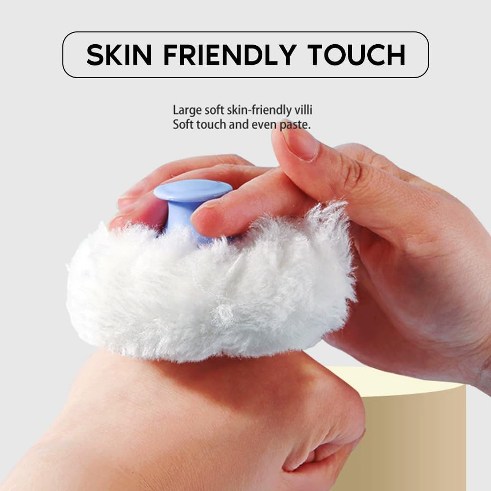 2 Pcs Body Powder Puff and Container Portable for Baby&Women Loose Powder Case Home Travel Powder Box image number 1