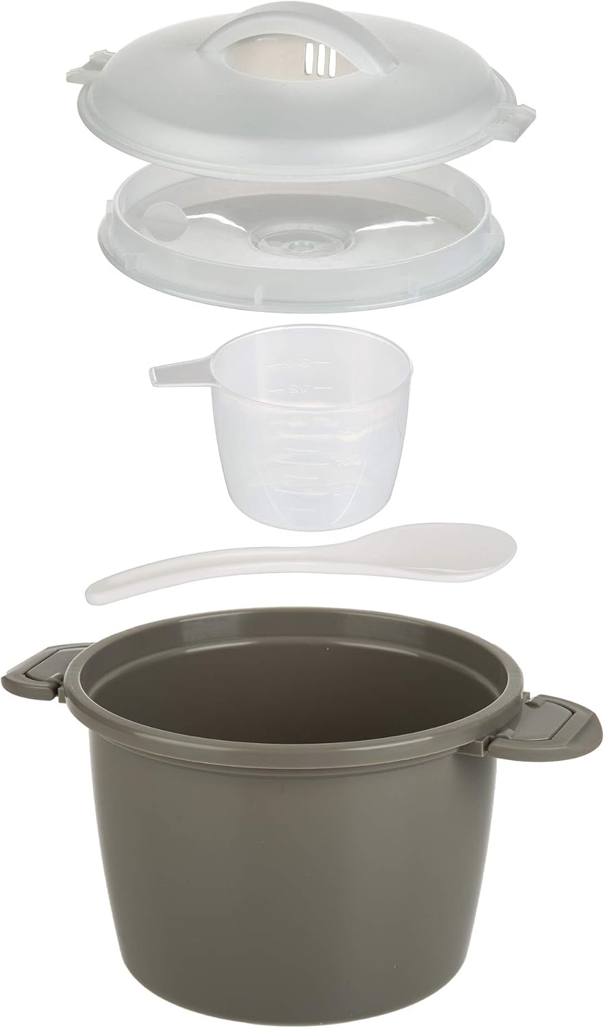 Progressive International Microwave Rice Cooker, 4 Piece Set, Gray image number 1