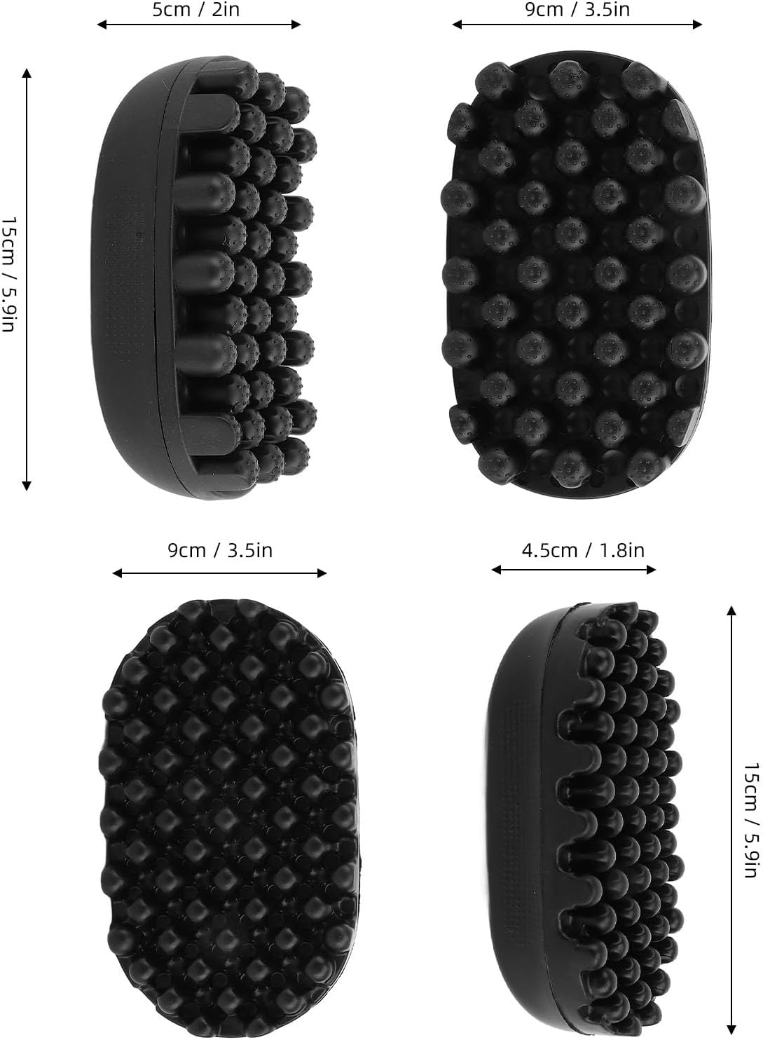 2 Pcs Twist Styler Brush, Twist Curl Hair Brush for Afro Waves, Magic Curly Hair Brush Twist Hair, Washable Rubber Afro Twist Hair Brush for Afro Coils, Dreadlocks, Curls image number 3