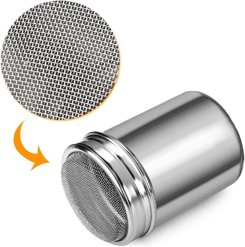 Stainless Steel Icing Sugar Cocoa Coffee Shaker Flour Duster Chocolate Powder L(6.5X11CM) image number 4