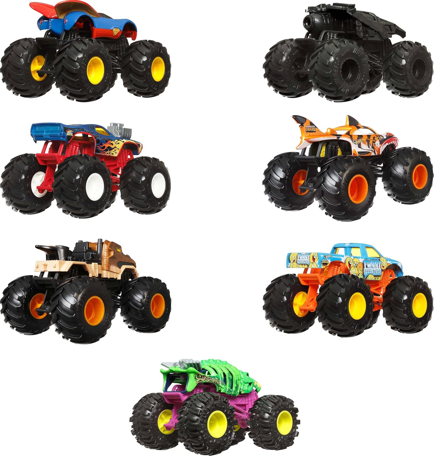 Hot Wheels Monster Trucks, Oversized Monster Truck, 1:24 Scale Die-Cast Toy Truck with Giant Wheels and Cool Designs image number 5
