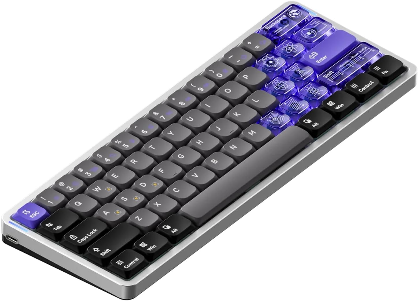 Nuphy Air60 HE Magnetic Switch Gaming Keyboard,61 Keys Wired Keyboard, 60% Compact,Actuation Point Adjustable, 8K Hz Polling Rate,Hall Effect Switches Low-Profile Keyboared (Magnetic Jade) image number 4