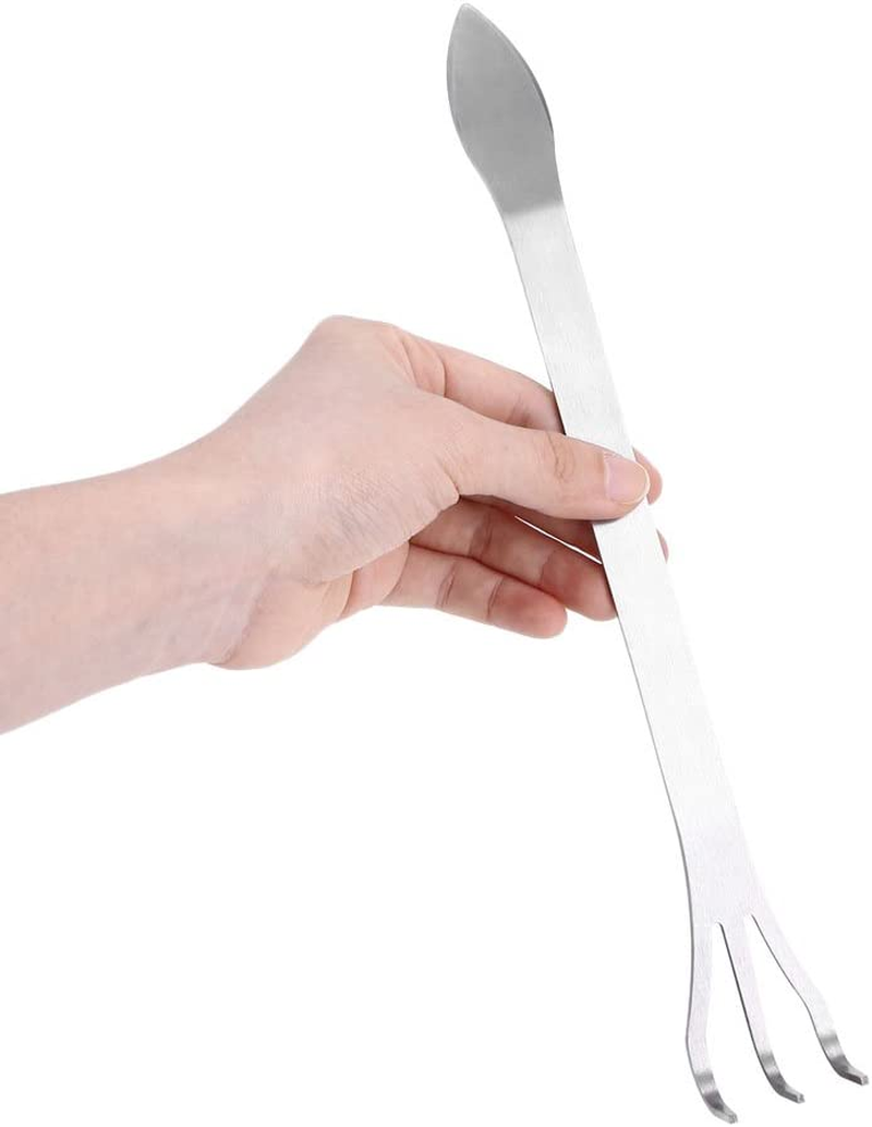 Stainless Steel Root Rake 3-Prong Loosen Soil Bonsai Tree Tools with Ergonomic Handle for Outdoor image number 1