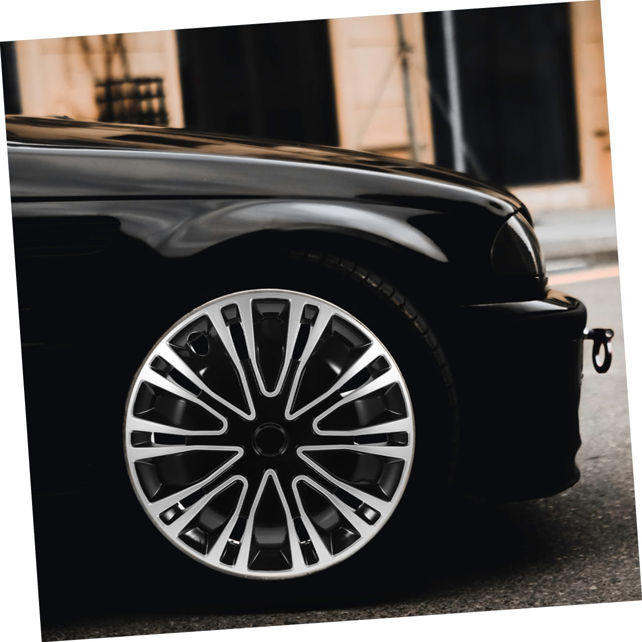 JECOMPRIS 12 Inch Car Hubcaps 2Pcs Silver Black Decorative Wheel Hub Covers Universal Fit Vehicle Rim Caps for Automotive Tires and Wheels image number 6