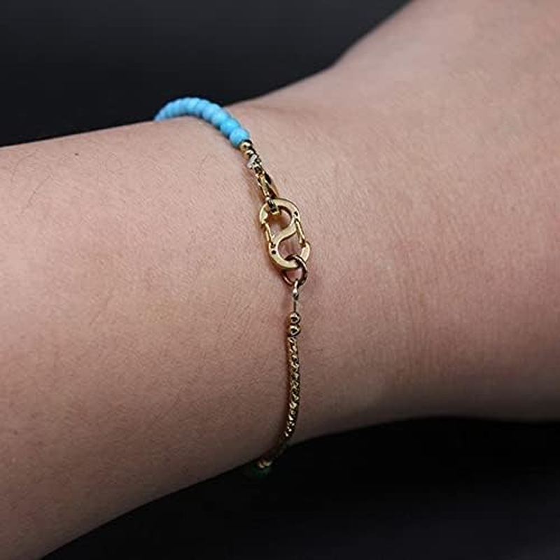 TANJUN Stainless Steel Double Opening Shortener Clasp Necklace & Bracelet Extender, 3 Pieces (2X0.45In, 1X0.67In), Gold image number 2