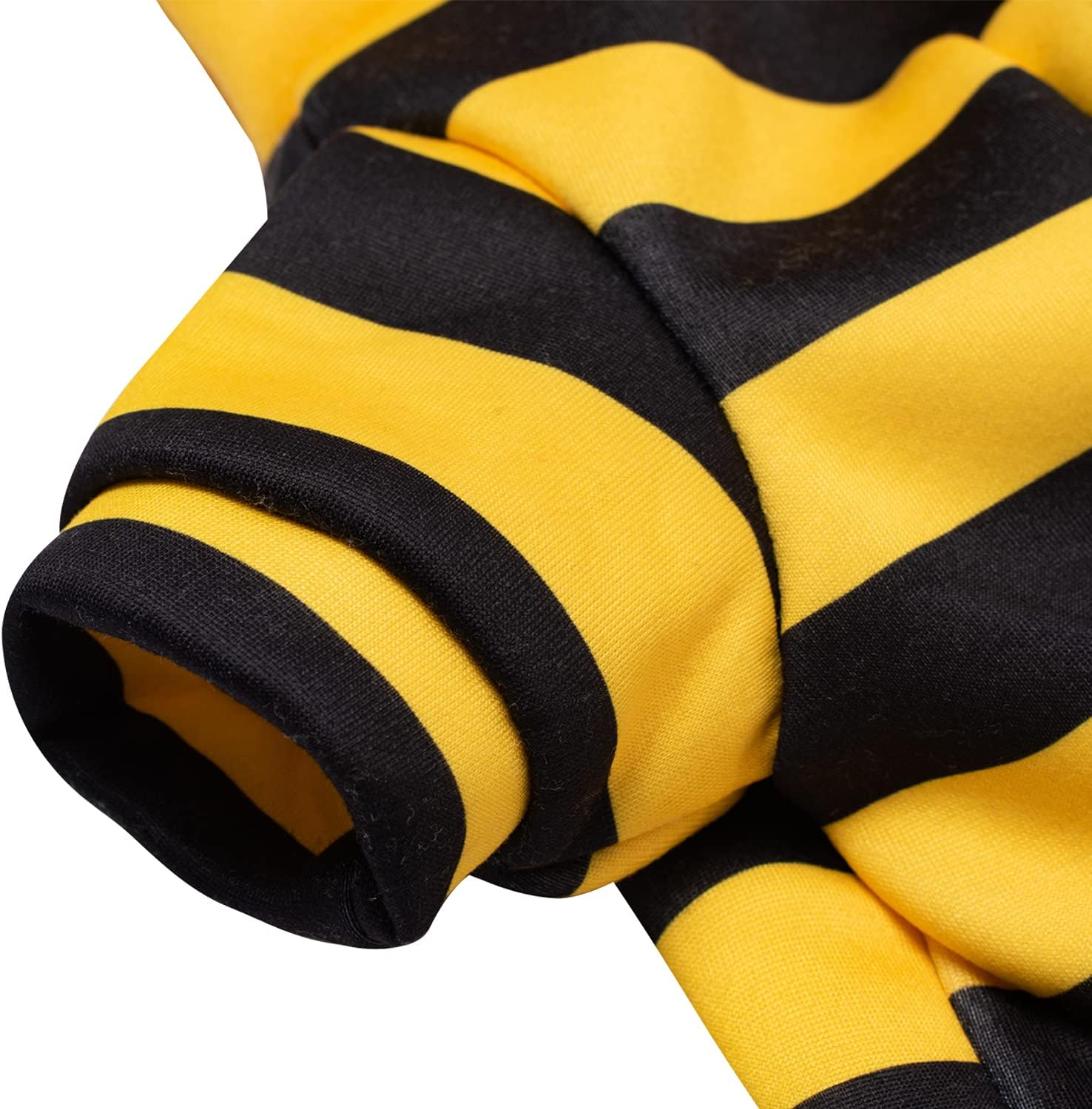 Catmama Pet Clothes Bee Costume Yellow and Black Hooded Sweatshirt Cute Warm Jacket-L image number 2