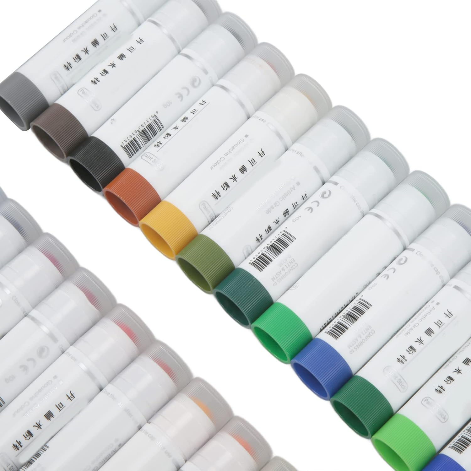 Paint Sticks Painting Gouache Stick 24 Colors Artwork Craft Sticks