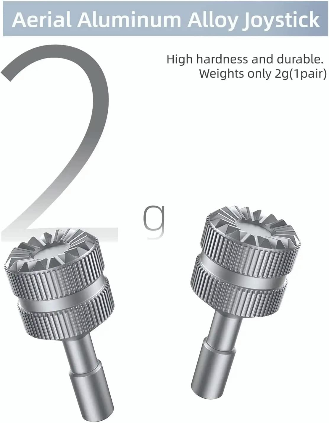 Accessories for DJI Mini 4 Pro, Mavic 3 Classic, Mini 3, Air 3 - RC and RC 2 Remote Controller Thumb Rocker Sticks Replacement, Silver image number 4