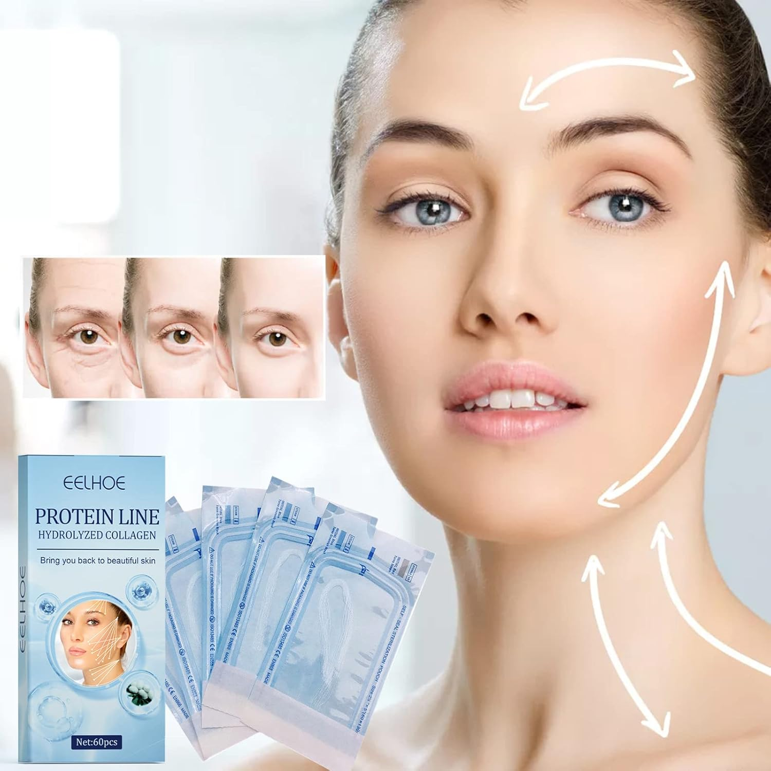 Protein Lift Line Skin -Wrinkle V-Face Firming Lifting Sagging Facial Contour ALKOY image number 3
