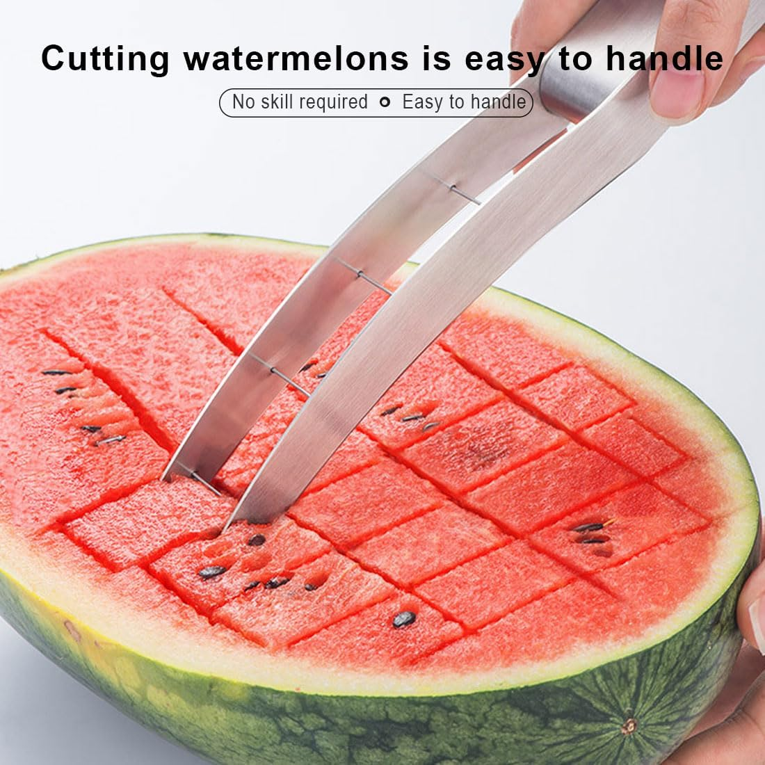 Wtermelon Cutter Slicer Stainless Steel 2024 New Creative Trends Kitchen Gadgets Cut Watermelon into Cubes Knife Melon Baller for Kitchen Gadgets Useful Cool Tool image number 5