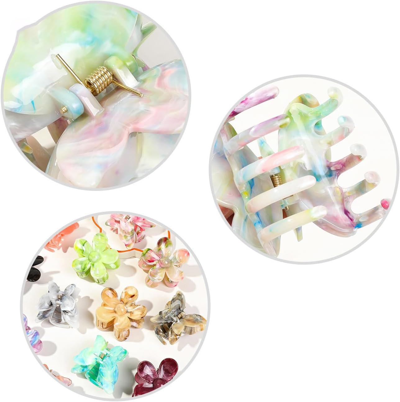 Whakano Women'S Flower Hair Clips, Non-Slip Plastic Hair Clip, Hair Clip, Claw Clip, Strong Hold, Claw Clips, Hair Styling Accessories for Women, Party, Beach, Pool, Holiday, Wine Red, Pack of 1