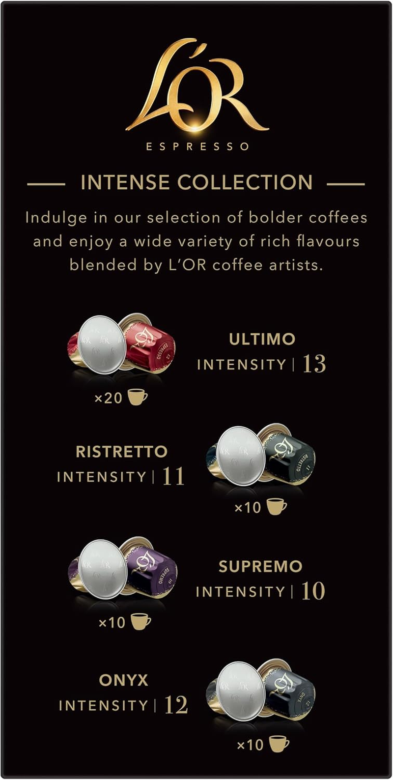L'OR Espresso Intense Variety 50Pk X5