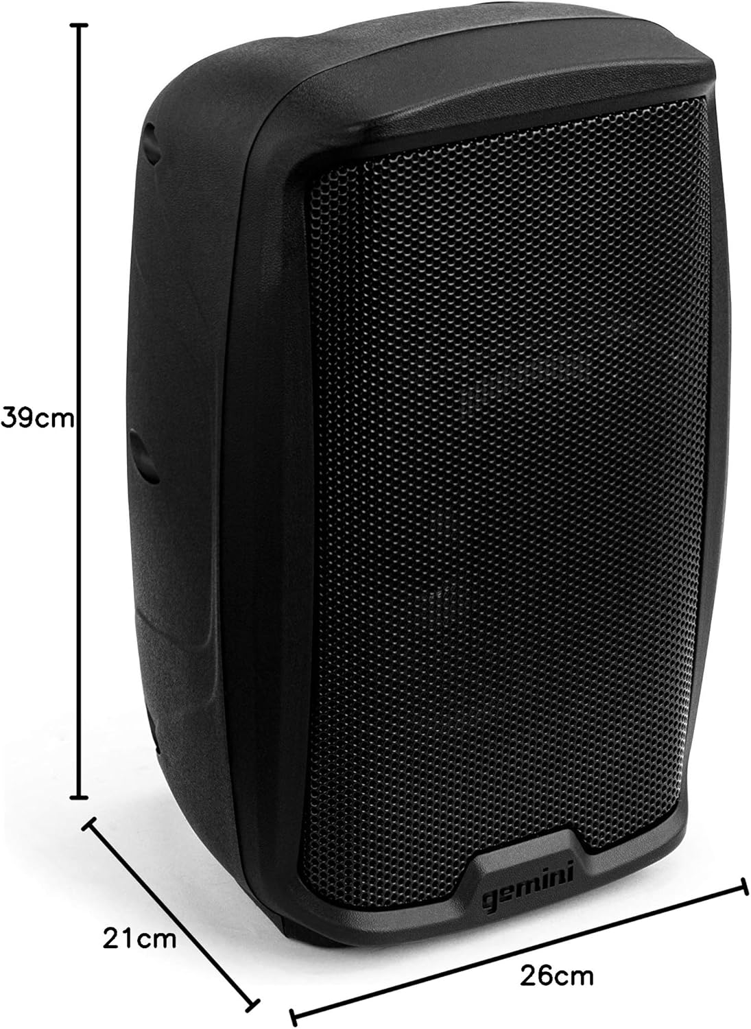 Gemini Sound As-2108Bt Active Bluetooth Pa System, 8" Inch Woofer 500W Watts Dj Speakers, Sd, USB, XLR Input/Output, 2 X 1/4" Inch Microphone/Rca and Aux Inputs W/Handles, TWS