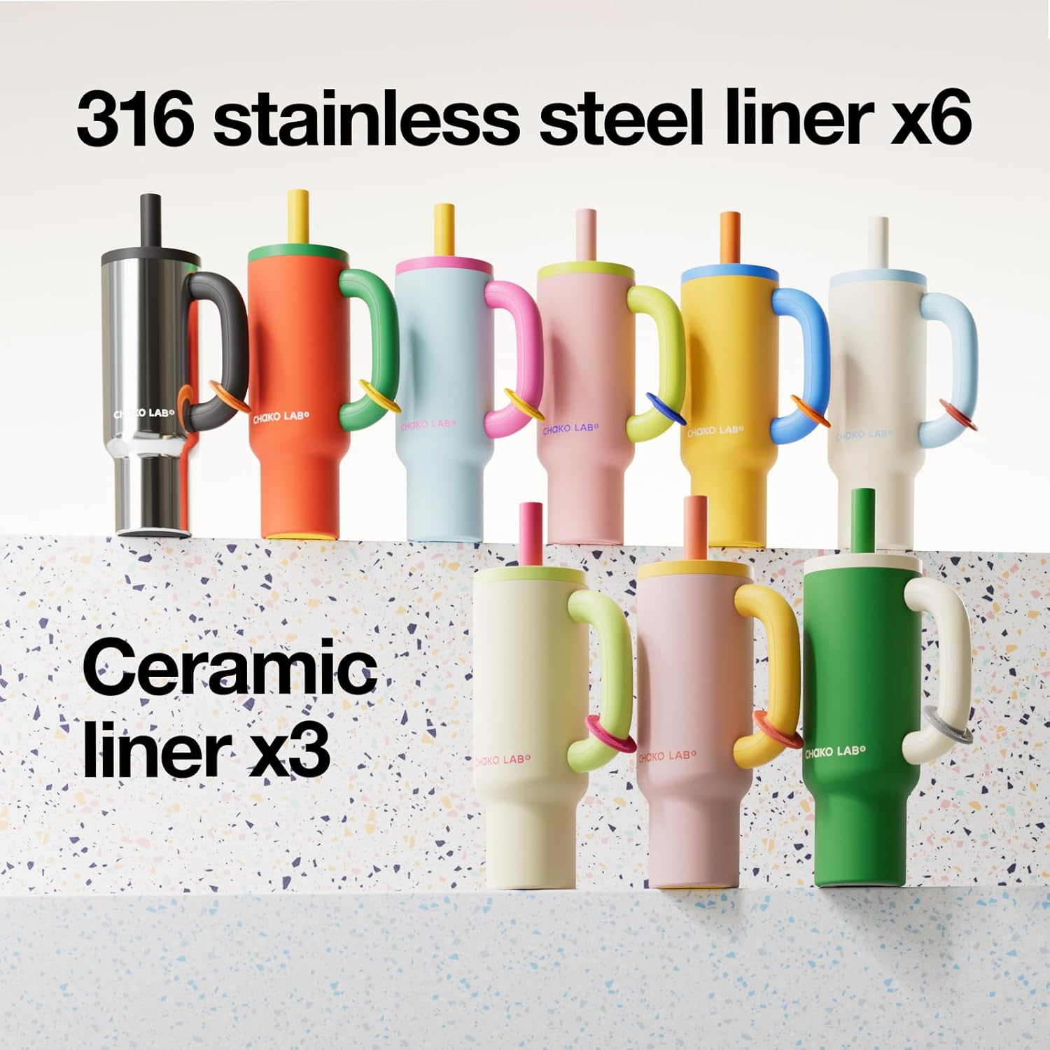 Chakolab Bawangcup Insulated Water Bottle Drinkware Green Tumbler 1000Ml image number 6