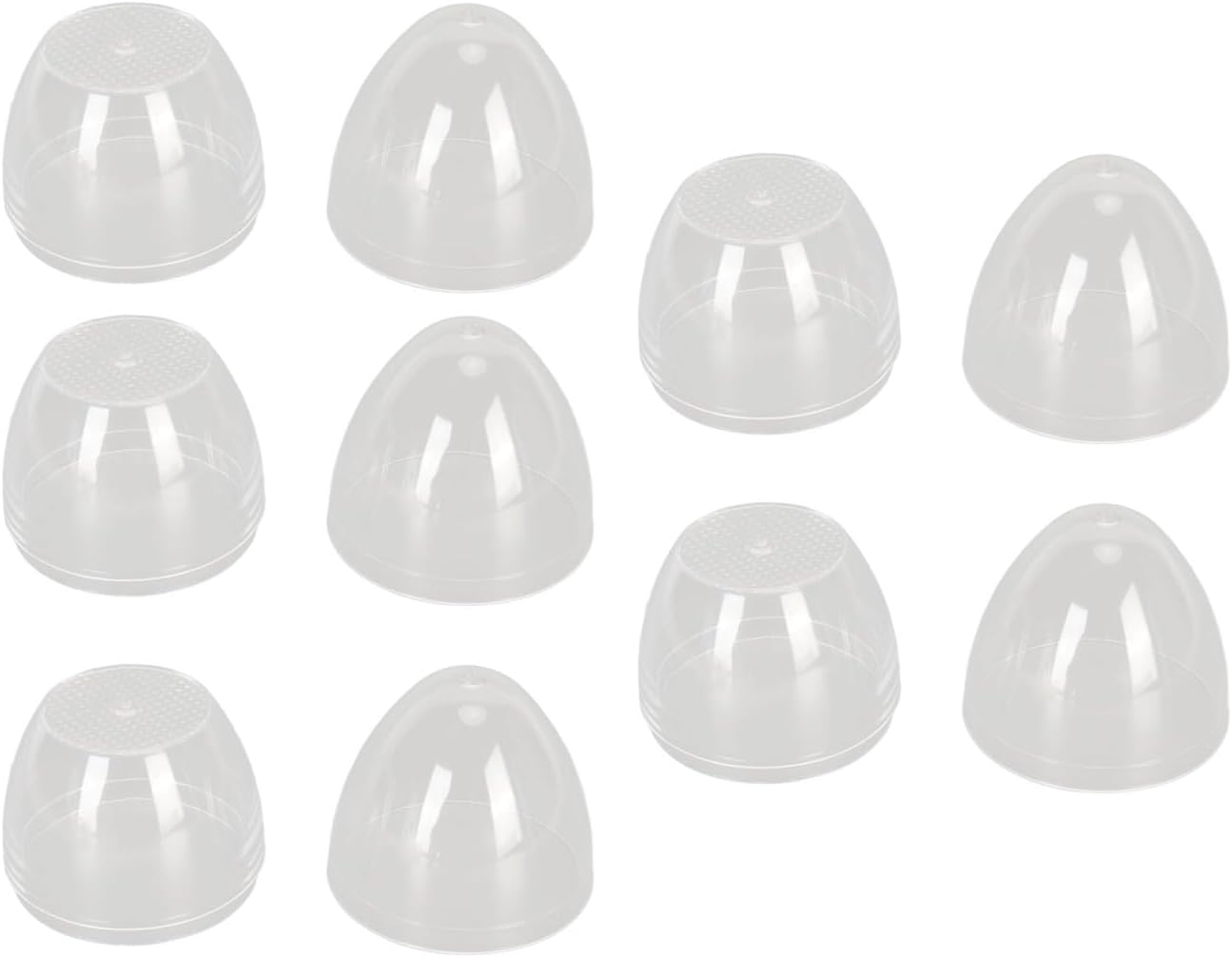 OKJHFD 5Pcs Makeup Sponge Storage Box Case Portable Transparent Egg Shaped Sponge Blender Holder Carring Case Storage Box Clear Hard Container Protector. image number 1