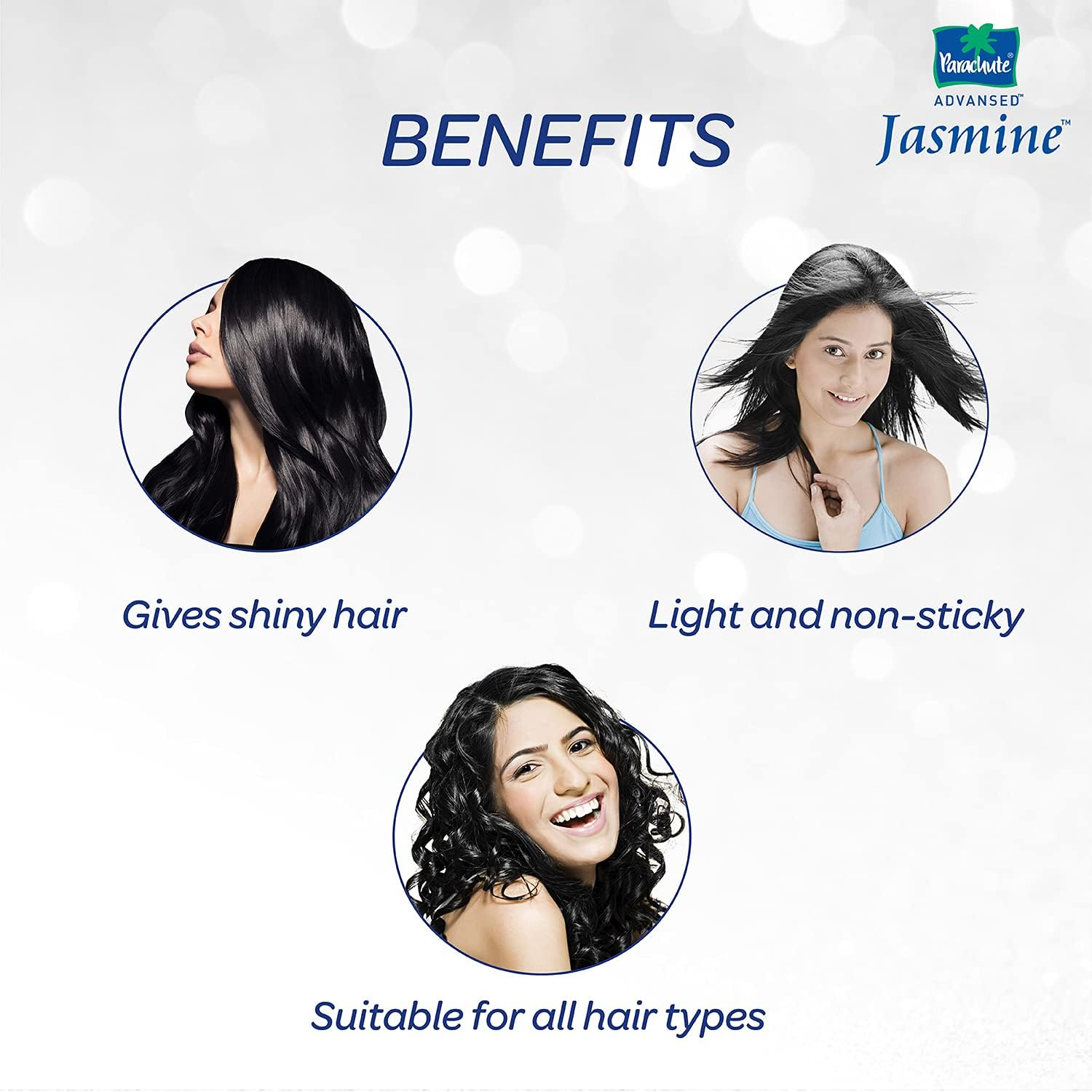 Parachute Advansed Jasmine Coconut Hair Oil, Healthy Shine, Nourishing and Non-Sticky Hair Oil, 90 Ml image number 4