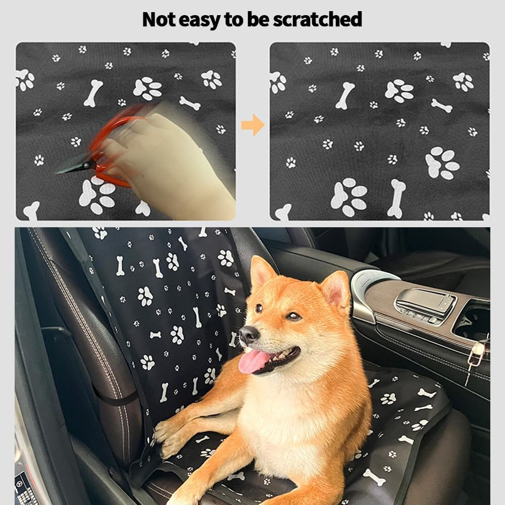 TOMVAES Dog Car Front Seat Cover, Waterproof & Non-Slip Folding Pet Car Seat Protector Cover against Pet Hairs & Soiling 41.7" L X 19.4" W