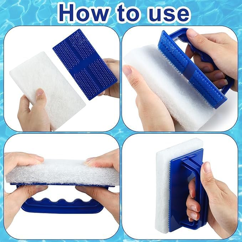 Handheld Sponge Pool Scrubbing Brush, 1Pc Sponge Swimming Pool Brush Hand Held, Small Scrubbing Scouring Sponges for Swimming Pool image number 3