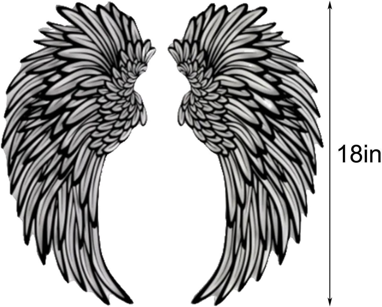 Angel Wings Wall Art, Metal Angel Wings Wall Decoration, Large Angel Wings Wall Art Decor with Led Lights, Angel Wings Present to Her Wall Sculpture Art Indoor Outdoor Wall Hanging Decorations image number 4