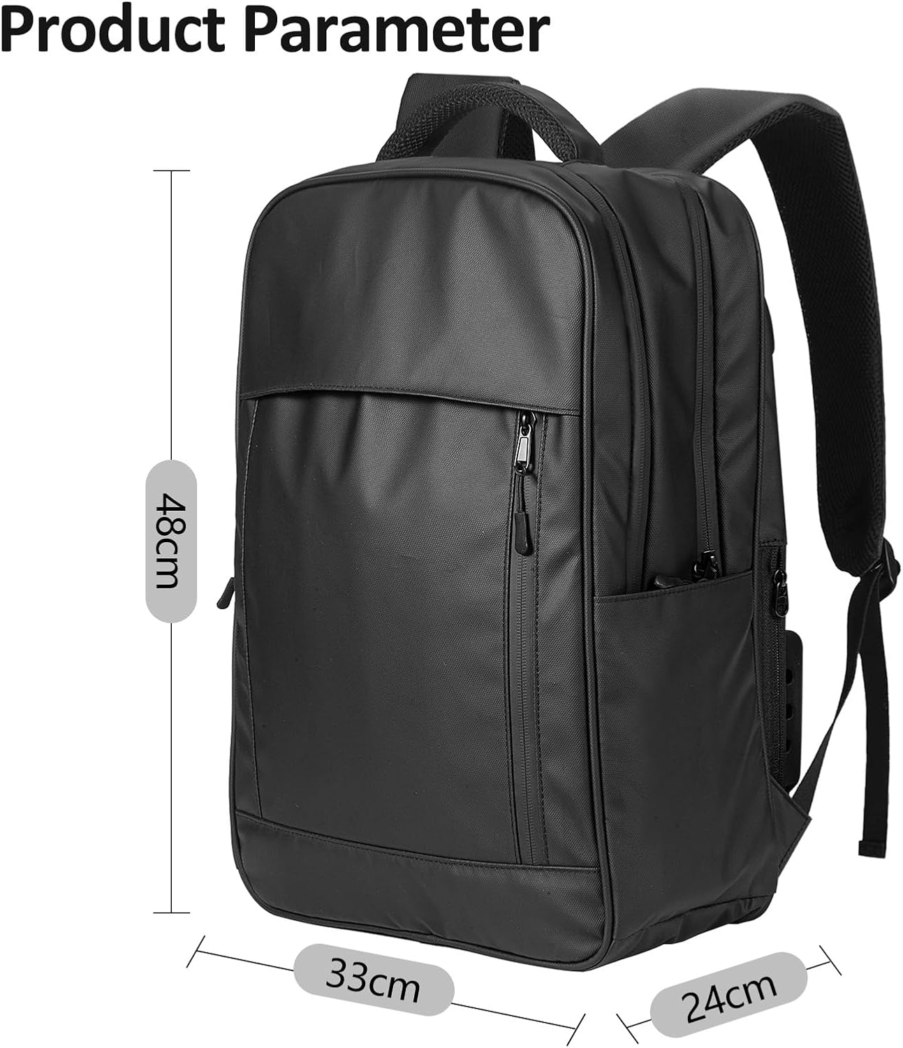 Two Shoulder Bag, Travel Backpack with Cooling Fan 3 Levels of Wind Waterproof Sport Daypack with USB Port Casual Laptop Backpack for Trip School Office