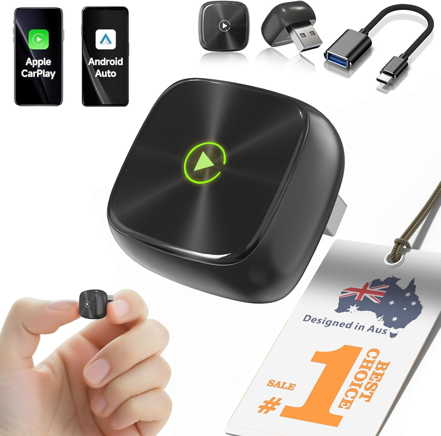 Wireless Carplay Adapter for Iphone & Android Auto, Plug & Play Converts Wired to Wireless Carplay, Compatible with Ios 10+/Android 11+, Mini USB Design（2016 +） image number 5