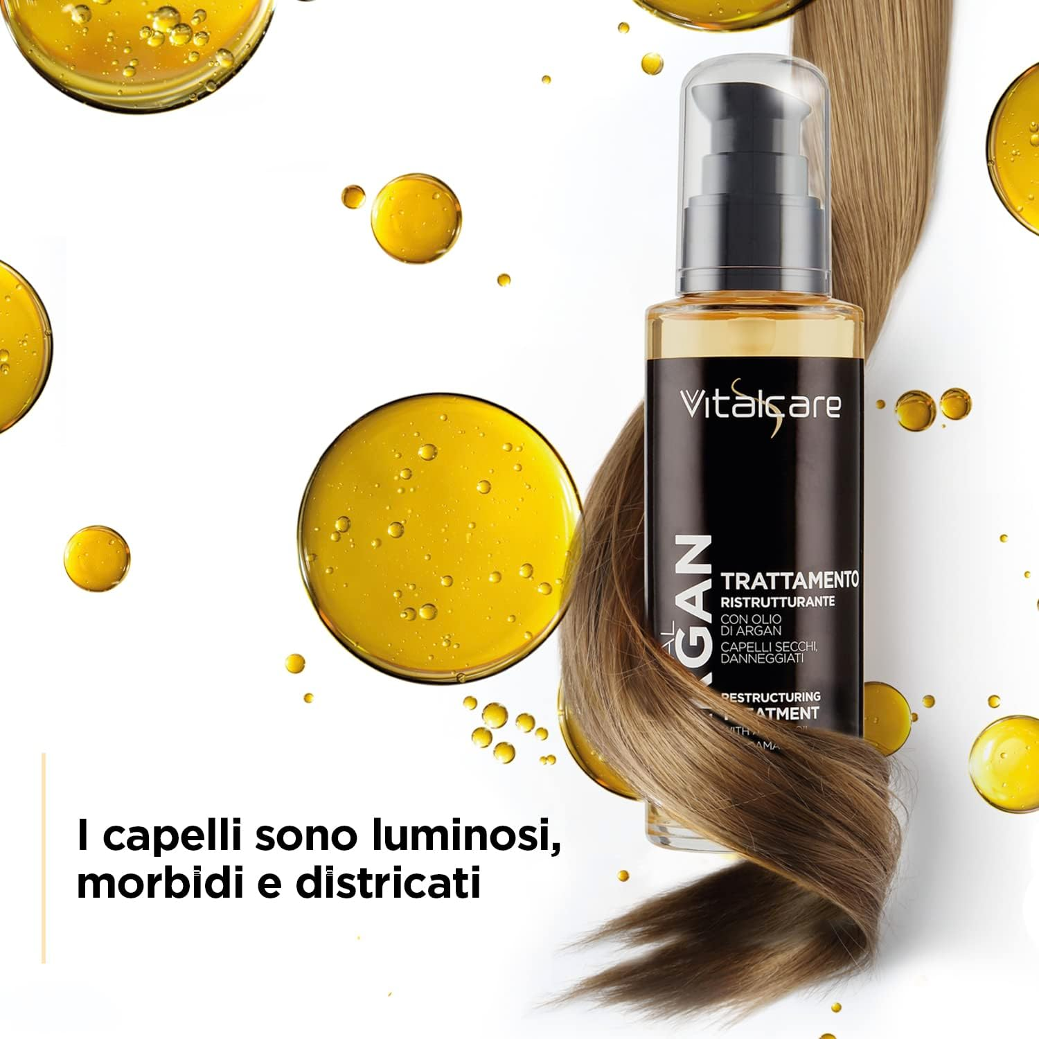 Vitalcare | Imperial Argan - Restructuring Hair Treatment with Argan Oil, Flaxseed Oil, Oil Complex for Dry and Damaged Hair, 100 Ml image number 1